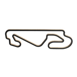 Circuit Barcelone F1 - Sculpture Murale en Bois (90 cm)